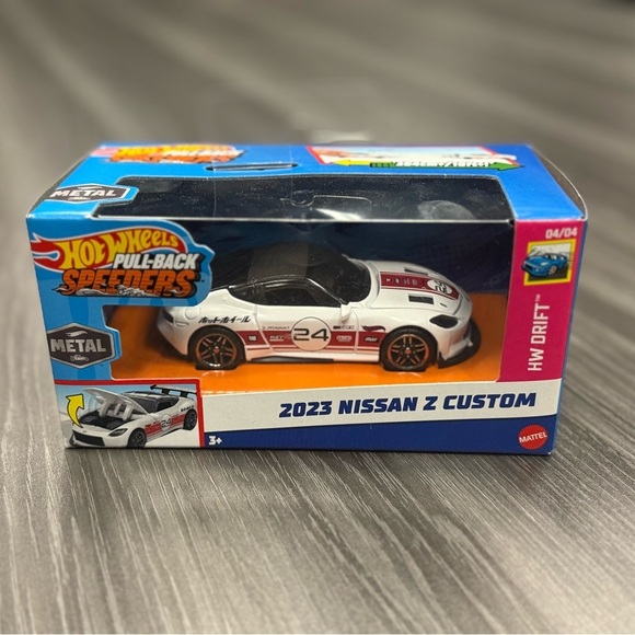 HOT WHEELS Pull-Back Speeders 2023 Nissan Z Custom 1:43 Diecast Car HW DRIFT - Picture 3 of 4